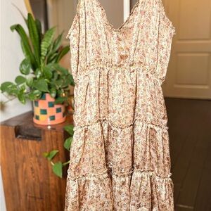 Champagne Floral Mini Dress | STORIA